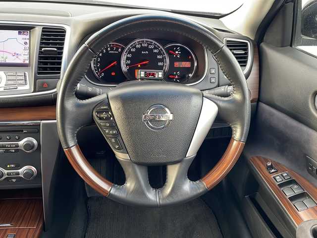 日産 ティアナ 250XV 三重県 2009(平21)年 8.1万km サファイアブラック 純正ナビ/バックカメラ/ETC/スペアスマートキー/ミラータイプレーダー探知機/パワーシート/オットマン/メモリーシート/ウッドコンピステア/ステアスイッチ/オートライト/電格ウィンカーミラー/禁煙車