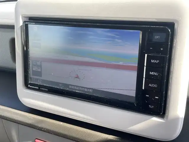 スズキ ラパン L 宮崎県 2017(平29)年 10.9万km 茶 純正ナビゲーション（CN-RE03WD）/　AM FM CD DVD BT TV/ドライブレコーダー/衝突軽減ブレーキ/アイドリングストップ/シートヒーター/ETC車載器/スマートキー/プッシュスタート/取説/保証書