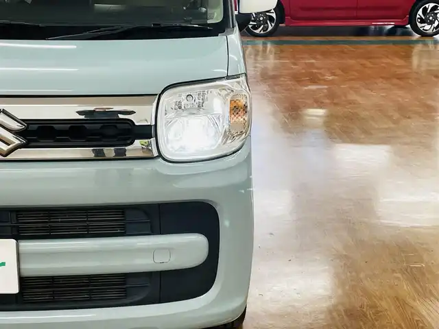 スズキ スペーシア HYBRID X 道央・札幌 2018(平30)年 5.1万km オフブルーメタリック/ホワイト2トーン 4WD/ワンオーナー/社外SDナビ/・フルセグTV/CD/DVD/BT/SD/バックカメラ/純正エンジンスターター/両側パワースライドドア /前席シートヒーター/スズキセーフティサポート/・デュアルセンサーブレーキサポート/・前後誤発進抑制機能/・車線逸脱警報機能/・先行車発進お知らせ機能/・標識認識機能/横滑り防止装置/前後コーナーセンサー/アイドリングストップ/純正フロアマット/純正ドアバイザー/ルーフレール/ウインカーミラー/オートライト/LEDヘッドライト/純正14インチAW/積込社外AW付き冬タイヤ/・155/65R14 ’18製 5mm/新車時保証書/取扱説明書/ナビ取扱説明書