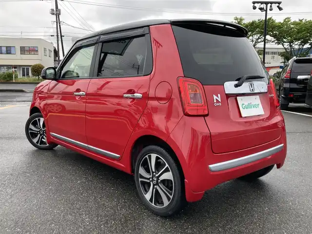 ホンダ Ｎ ＯＮＥ プレミアム ツアラー Lパッケージ 鳥取県 2013(平25)年 5.2万km ミラノレッド ターボ車/ツートンカラー/ブラックルーフ/純正ナビ/ワンセグ/CD/DVD/USB/バックカメラ・ETC/クルーズコントロール/キセノンライト/オートライト/LEDポジションリング/パドルシフト/アイドリングストップ/純正15インチアルミホイール/フォグライト/プッシュエンジンスタート/フロアマット/保証書・取扱説明書