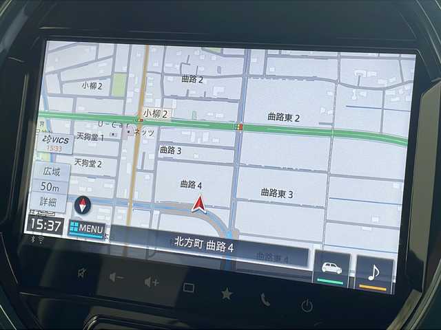 スズキ ハスラー HYBRID X 岐阜県 2023(令5)年 0.6万km デニムブルー ガンメタリック 2トーン スズキセーフティサポート/・衝突軽減ブレーキ/・デュアルカメラブレーキサポート/・レーンキープアシスト/・コーナーセンサー/・先行車発信お知らせ機能/・標識認識機能/・ふらつき警報/・ハイビームアシスト/純正9インチナビ/　(AM/FM/CD/DVD/Bluetooth/フルセグTV)/全方位モニター/LEDヘッドライト/シートヒーター/ドライブレコーダー/オートライト/純正アルミホイール/純正フロアマット/保証書、取説/スペアキー