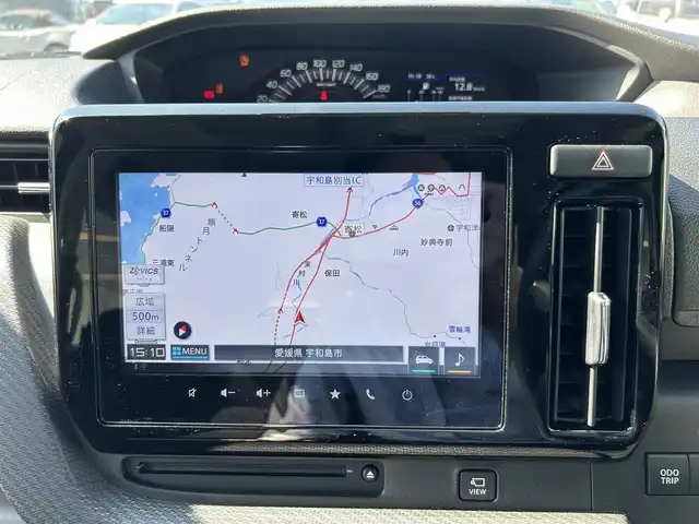 スズキ ソリオ バンディット HV MV 愛媛県 2021(令3)年 1.9万km メロウディープレッドパール 純正９インチナビ　フルセグＴＶ　スマホ連携　アップルカープレイ　全方位モニター　パワースライドドア　デュアルカメラブレーキサポート　ＥＴＣ　　コーナーセンサー　ヘッドアップディスプレイ　シートヒーター