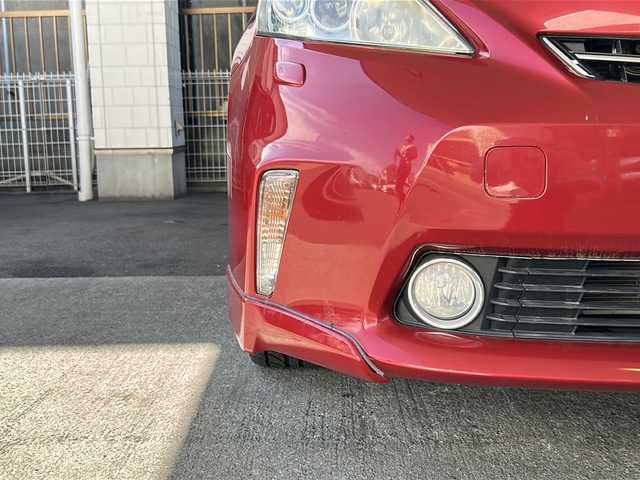 トヨタ プリウス α S ツーリングセレクション 京都府 2012(平24)年 9.9万km レッドマイカメタリック 純正ＳＤナビ(NSZT-W62G)/フルセグＴＶ　/Bluetooth/純正エアロ（Ｆ／Ｒ）　/禁煙　/バックカメラ　/スマートキー　/純正ＡＷ１７インチ　/オールオートウィンドウ　/電動格納ウィンカーミラー　/ＣＤ／ＤＶＤ再生機能　/Ｗサイドエアバッグ