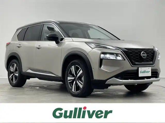 日産 エクストレイル G e－4ORCE 埼玉県 2022(令4)年 1.9万km ゴールド プロパイロットシステム/日産コネクトナビゲーションシステム/アラウンドビューカメラ/フルセグTV/Bluetoothオーディオ/USB入力/ワイヤレス充電器/ナビ連動純正ドライブレコーダー前後/タンナッパレザーシート/前席パワーシート/全席シートヒーター/D席メモリーシート/インテリジェントキー×2/プッシュスタート/パワーバックドア/LEDヘッドライト/LEDフォグランプ/純正19インチアルミ/ルーフレール/オートエアコン/WエアB＋サイドエアB/純正デュアルカーペット/ロールサンシェード