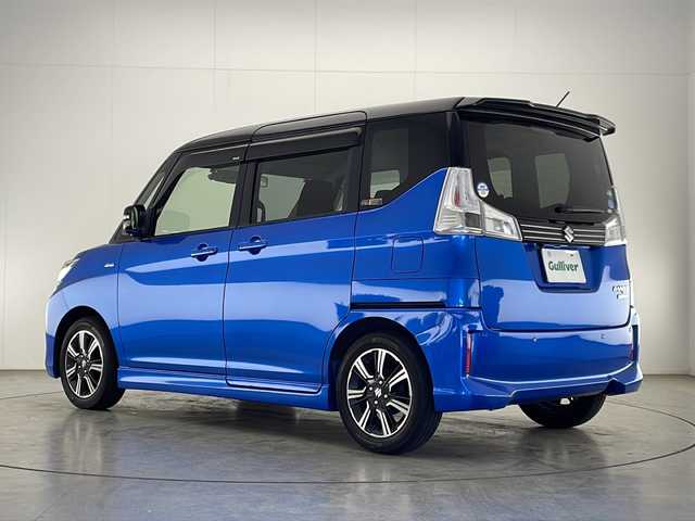 スズキ ソリオ バンディット HV MV 宮崎県 2020(令2)年 2.1万km スピーディーブルーメタリック/ブラック2トーンルーフ 禁煙車/衝突被害軽減ブレーキ/純正8型ナビTV/（CN-RZ853/CD/DVD/Bluetooth/フルセグTV)/純正バックカメラ/サイドカメラ/純正ビルトインETC/純正ドライブレコーダー/純正15インチアルミ/純正エアロ/純正ルーフエンドスポイラー/純正セキュリティアラーム/純正フロアマット/両側電動スライドドア/アダプティブクルーズコントロール/レーンディパーチャーアラート/クリアランスソナー/エネチャージ/オートエアコン（ナノイーX）/ピアノブラックインテリアパネル/パドルシフト/本革巻ハンドル/スマートキー/プッシュエンジンスタート/スペアキー/新車時保証書/取扱い説明書