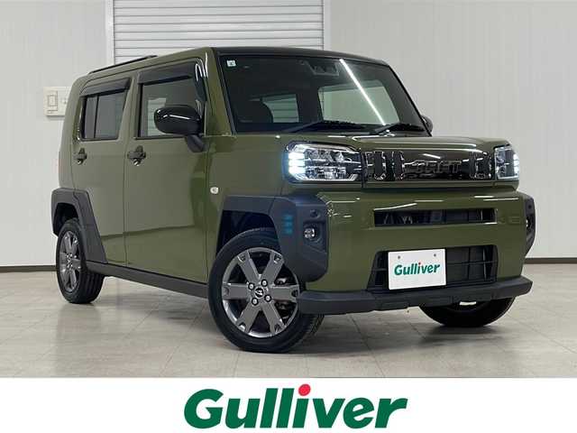 ダイハツ タフト G ターボ 熊本県 2021(令3)年 0.8万km フォレストカーキメタリック /純正ナビ/バックカメラ/（AM/FM/CD/DVD/Bluetooth/フルセグTV）//純正ドライブレコーダー//ビルトインETC//追従式クルーズコントロール//ガラスルーフ//ルーフレール//純正15インチアルミ//オプションメッキパネル//LEDヘッドライト//コーナーセンサー//スマートキー/スペアキー//プッシュスタート//ブレーキホールド//電動パーキングブレーキ//前シートヒーター//クリアランスソナー//バックカメラ