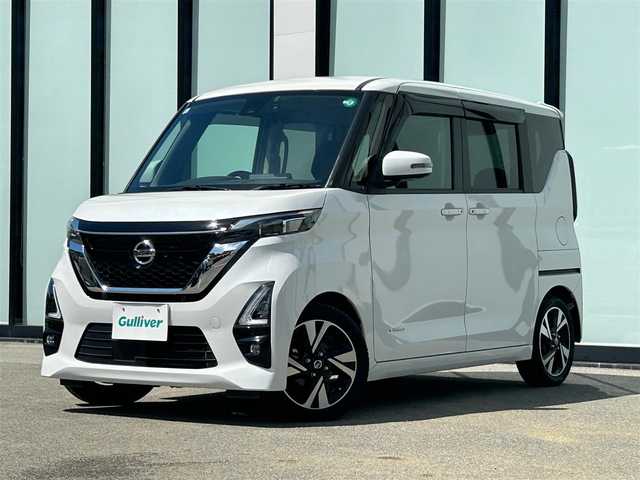 日産 ルークス HWS Gターボ プロパイロットED 大阪府 2021(令3)年 3.7万km ホワイトパール 純正ナビ/（フルセグTV/CD/DVD）/全方位カメラ　/両側パワースライドドア/前後ドライブレコーダー/純正フロアマット/純正15インチアルミホイール　/LEDヘッドランプ　/LEDフォグランプ/プロパイロット/エマージェンシーブレーキ/合皮シートカバー/TVキャンセラー有