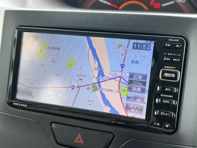 ダイハツ タント X SA 京都府 2015(平27)年 4.4万km ファイアークォーツレッドM  4WD/ スマートアシスト/ 左パワースライドドア/ エコアイドル/ 横滑り防止機能/ 純正7インチSDナビ/・　バックカメラ/・　ワンセグ/CD/・　SD録音/ 前後ドライブレコーダー/ ステアリモコン/ 純正フロアマット/ ドアバイザー/ スマートキー/ プッシュスタート/ 新車時保証書/ 車両取説