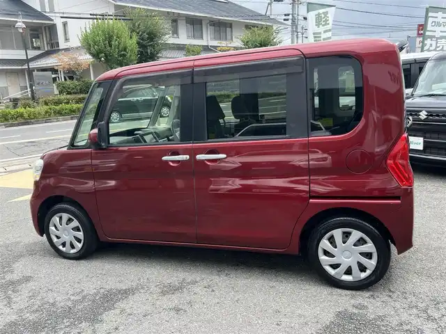 ダイハツ タント X SA 京都府 2015(平27)年 4.4万km ファイアークォーツレッドM  4WD/ スマートアシスト/ 左パワースライドドア/ エコアイドル/ 横滑り防止機能/ 純正7インチSDナビ/・　バックカメラ/・　ワンセグ/CD/・　SD録音/ 前後ドライブレコーダー/ ステアリモコン/ 純正フロアマット/ ドアバイザー/ スマートキー/ プッシュスタート/ 新車時保証書/ 車両取説