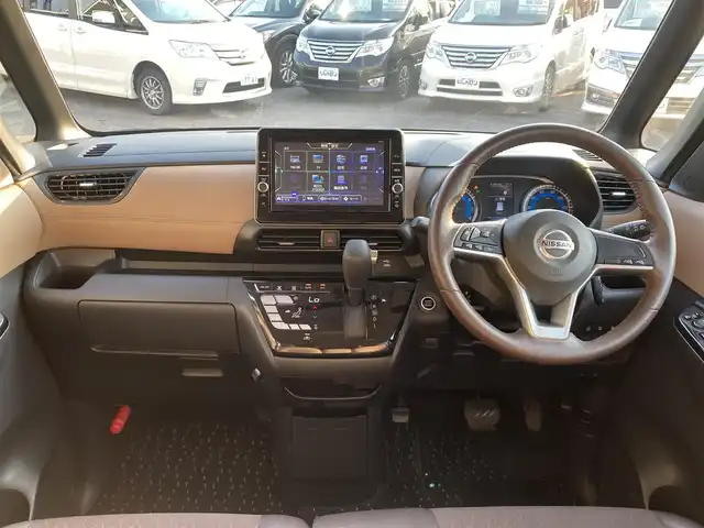 日産 ルークス ハイウェイスター X 静岡県 2021(令3)年 9.7万km フローズンバニラパール (株)IDOMが運営する【じしゃロン焼津店】の自社ローン専用車両になります。こちらは現金またはオートローンご利用時の価格です。自社ローンご希望の方は別途その旨お申付け下さい /純正ＳＤナビ/（フルセグＴＶ/Ｂｌｕｅｔｏｏｔｈ接続/ＣＤ/ＤＶＤ）/両側パワースライドドア/衝突軽減ブレーキ/バックカメラ/３６０°カメラ/ＥＴＣ/ＬＥＤヘッドライト/オートライト/オートハイビーム