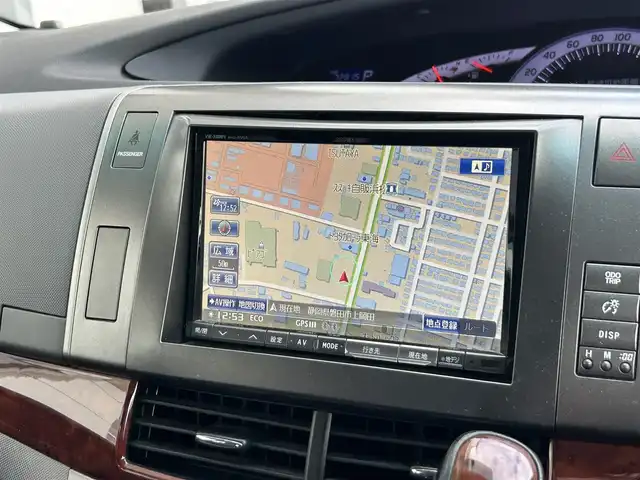 トヨタ エスティマ アエラス Gエディション 静岡県 2011(平23)年 7.3万km ブラック 社外アルパインナビ/BT/CD/DVD/フルセグTV/SD/HDD/ビルトインETC/クルーズコントロール/両側パワースライドドア/フリップダウンモニター/純正フロアマット/電動格納ミラー/フォグランプ