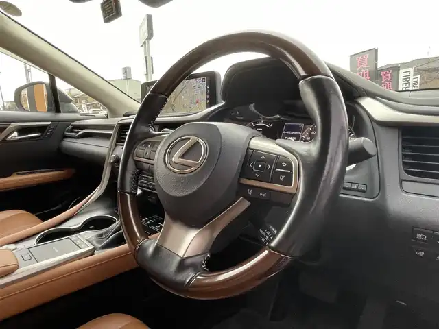 レクサス ＲＸ 450hL 栃木県 2021(令3)年 3.8万km グラファイトブラックガラスフレーク ワンオーナー/6人乗り/ヘッドアップディスプレイ/純正20インチアルミホイール/純正メモリナビ/フルセグテレビ/バックカメラ/クルーズコントロール（ACC）/ドアバイザー/プッシュスタート/パワーバックドア/フットトランクオープナー/ステアリングヒーター/シートヒーター/シートエアコン/Apple CarPlay/ETC