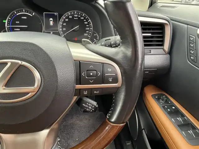 レクサス ＲＸ 450hL 栃木県 2021(令3)年 3.8万km グラファイトブラックガラスフレーク ワンオーナー/6人乗り/ヘッドアップディスプレイ/純正20インチアルミホイール/純正メモリナビ/フルセグテレビ/バックカメラ/クルーズコントロール（ACC）/ドアバイザー/プッシュスタート/パワーバックドア/フットトランクオープナー/ステアリングヒーター/シートヒーター/シートエアコン/Apple CarPlay/ETC