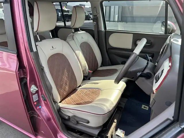 スズキ ラパン ショコラ X 鹿児島県 2014(平26)年 6.7万km カシスピンクパールメタリック 禁煙車/純正ナビ（CN-R301Z）/フルセグTV/純正ETC/オートライト/キセノンヘッドライト/アイドリングストップ/純正フロアマット/純正14インチアルミホイール/ドアバイザー/プッシュスタート/スマートキー/運転席オートウィンドウ/パワーウィンドウ/パワーステアリング/盗難防止装置