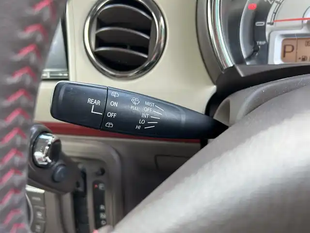 スズキ ラパン ショコラ X 鹿児島県 2014(平26)年 6.7万km カシスピンクパールメタリック 禁煙車/純正ナビ（CN-R301Z）/フルセグTV/純正ETC/オートライト/キセノンヘッドライト/アイドリングストップ/純正フロアマット/純正14インチアルミホイール/ドアバイザー/プッシュスタート/スマートキー/運転席オートウィンドウ/パワーウィンドウ/パワーステアリング/盗難防止装置