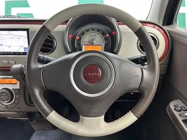 スズキ ラパン ショコラ X 鹿児島県 2014(平26)年 6.7万km カシスピンクパールメタリック 禁煙車/純正ナビ（CN-R301Z）/フルセグTV/純正ETC/オートライト/キセノンヘッドライト/アイドリングストップ/純正フロアマット/純正14インチアルミホイール/ドアバイザー/プッシュスタート/スマートキー/運転席オートウィンドウ/パワーウィンドウ/パワーステアリング/盗難防止装置