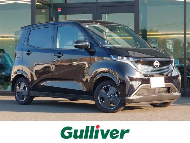 日産 サクラ X 東京都 2024(令6)年 0.4万km ブラック 全方位運転支援システム/・エマージェンシーブレーキ/・踏み間違い衝突防止アシスト/・車線逸脱防止支援/・アラウンドビューモニター/プッシュスタート/純正9インチディスプレイオーディオ/【FM/AM/BT/USB/HDMI】/・android auto/・apple　carplay/LEDヘッドライト/14インチ純正アルミホイール/純正フロアマット/スマートキー
