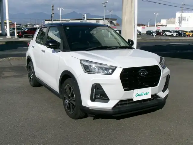 ダイハツ ロッキー プレミアム 群馬県 2019(令1)年 2.4万km ブラックマイカメタリック/シャイニングホワイトパール ワンオーナー/純正メモリーナビ・フルセグTV/　・BT・DVD(NMZK-W70D)/TVキット(走行中視聴可)/パノラマモニター/スマートアシスト/ブラインドスポットモニター/社外前後ドラレコ(HDR-015)/ビルトインETC/ハーフレザーシート/前席シートヒーター/LEDヘッドライト/スマートキー×2＆プッシュスタート/保証書＆取説