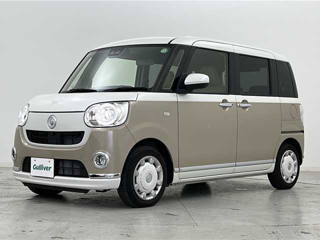 ダイハツ ムーヴ キャンバス G メイクアップ リミテッド　SAⅢ 宮城県 2022(令4)年 5.4万km パールホワイトⅢ/ナチュラルベージュマイカメタリック 2トーン 禁煙車/両側パワースライドドア/全方位カメラ/スマートアシスト/・衝突軽減ブレーキ/・車線逸脱警報システム/・オートハイビーム/社外7型ナビ/・CD・DVD・SD/ワンセグTV/ETC/LEDヘッドライト/LEDフォグライト/社外フロアマット/アイドリングストップ/横滑り防止装置/プッシュスタート/スマートキー