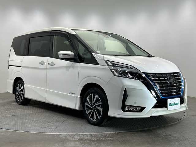 日産 セレナ e－パワー ハイウェイスター V 栃木県 2021(令3)年 3.6万km ブリリアントホワイトパール 純正ナビ/(CD/DVD/フルセグTV/Bluetooth/SD/HDMI)/アラウンドビューモニター/電動パーキングブレーキ/オートホールド/両側オートスライドドア/スマートルームミラー/ETC/禁煙車/オートライト/LEDヘッドライト/横滑り防止装置/フォグランプ/スマートキー/プッシュスタート/電動格納ミラー/純正アルミホイール/純正フロアマット
