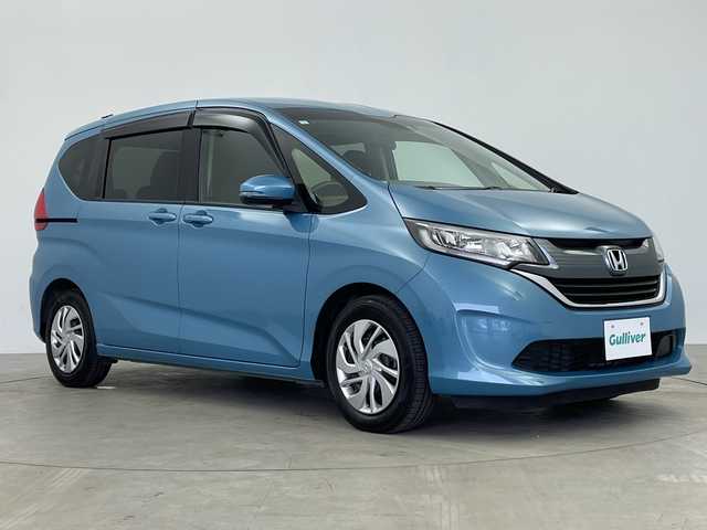 ホンダ フリード G ホンダセンシング 鹿児島県 2017(平29)年 4.9万km ブルーホライゾンM ホンダセンシング/純正ナビ/Bluetooth/CD/DVDプレイヤー/フルセグTV/バックカメラ/追従式クルーズコントロール/スマートキー/　（スペア１）/プッシュスタート/両側パワースライドドア/アイドリングストップ/レーンキープアシスト/新車保証書/取扱説明書