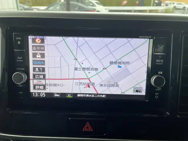 日産 デイズ ルークス ボレロ 静岡県 2018(平30)年 8.4万km アッシュブラウンM 純正メモリナビ・フルセグTV/DVD/CD/SD/USB/Bluetooth/アラウンドビューカメラ/エマージェンシーブレーキ/レザー調シート/左側パワースライドドア/純正14インチアルミホイール/LEDヘッドライト/スマートキー/スペアキー/プッシュスタート/新車時保証書/取扱説明書