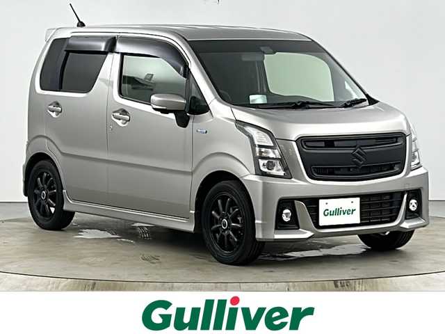 スズキ ワゴンＲ スティングレー HYBRID X リミテッド 愛知県 2019(令1)年 4.2万km スチールシルバーM 8インチナビ/（CD/DVD/Bluetooth/フルセグTV）/全方位カメラ/衝突軽減ブレーキ/レーンキープアシスト/オートマチックハイビーム/ヘッドアップディスプレイ/ETC/シートヒーター/LEDヘッドライト/純正フロアマット/アイドリングストップ/シートカバー/社外15インチアルミホイール