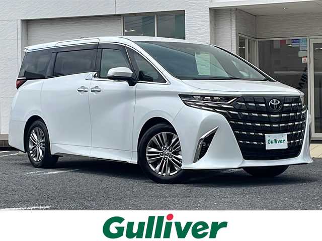 トヨタ アルファード Z 千葉県 2024(令6)年 0.6万km プラチナホワイトパールマイカ 1オーナー パノラマルーフ フリップダウンモニター 皮 ナビ フルセグ 全方位カメラ BT 1列目2列目温冷シート/パワーシート 電動リアドア 両側パワスラ 置くだけ充電 ETC ドラレコ HDMI