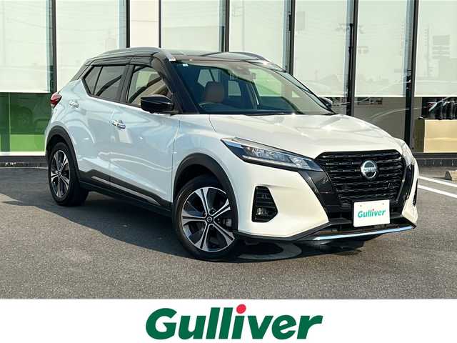 日産 キックス X ツートーンインテリアED 岐阜県 2020(令2)年 3.6万km ブリリアントホワイトパール/ピュアブラック 2トーン 登録時走行距離：35537km/ワンオーナー/純正SDナビ/フルセグテレビ・CD・DVD・Bluetooth ・USB・AM・FM・iPod/アラウンドビューモニター/インテリジェントルームミラー/ドライブレコーダー/プロパイロット/シートヒーター/ステアリングヒーター/ステアリングスイッチ/ETC/オートライト/オートハイビーム/ライトレベライザー/電動格納ウィンカーミラー/保証書