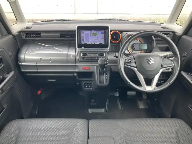 スズキ スペーシア ギア HYBRID XZ 静岡県 2018(平30)年 5.1万km ブルーイッシュブラックパール3 スズキセーフティサポート/社外メモリーナビ(AVN112M)/　AM FM CD ワンセグ/ETC/LEDオートヘッドランプ/シートヒーター(前席)/リアクリアランスソナー/純正14インチアルミホイール/スマートキー2本/革巻きステアリング/ステアリングスイッチ/アイドリングストップ/バックモニター/両側パワースライドドア