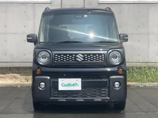 スズキ スペーシア ギア HYBRID XZ 静岡県 2018(平30)年 5.1万km ブルーイッシュブラックパール3 スズキセーフティサポート/社外メモリーナビ(AVN112M)/　AM FM CD ワンセグ/ETC/LEDオートヘッドランプ/シートヒーター(前席)/リアクリアランスソナー/純正14インチアルミホイール/スマートキー2本/革巻きステアリング/ステアリングスイッチ/アイドリングストップ/バックモニター/両側パワースライドドア