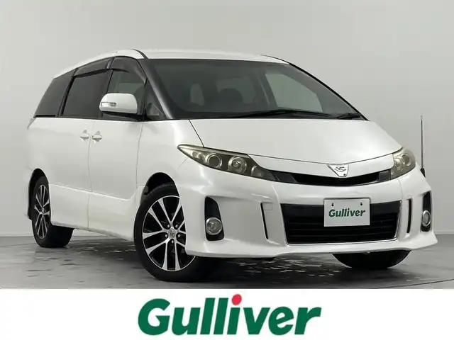 トヨタ エスティマ アエラス 熊本県 2012(平24)年 5.4万km ホワイトパールクリスタルシャイン 後席モニター　/純正８インチナビ（フルセグＴＶ）　/バックカメラ　/両側電動スライドドア　/オットマン　/ＭＴモード付きＡＴ　/オートライト　/盗難防止装置　/ＥＴＣ　/純正１８インチアルミホイール　/ウォークスルー