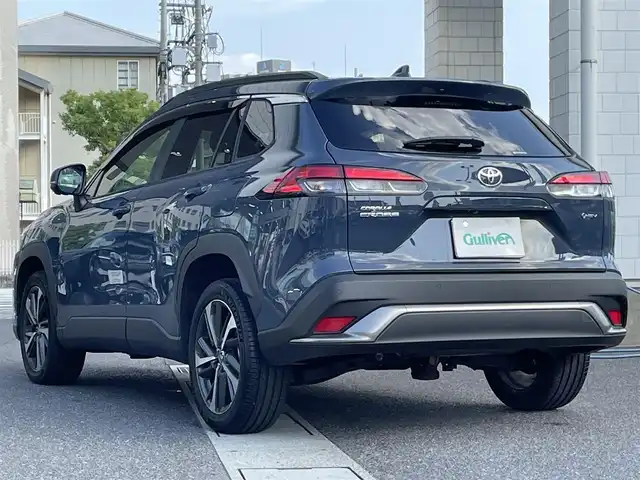 トヨタ カローラ クロス ハイブリッド Z 岡山県 2025(令7)年 1.6万km マッシブグレー 登録時走行距離15904km/Toyota Safety sense/・プリクラッシュセーフティ/・レーンディパーチャーアラート/・レーダークルーズコントロール/・レーントレーシングアシスト/純正HDDナビ/(AM/FM/TV/BT/AppleCarplay)/全方位カメラ/電動リアゲート/ビルトインETC/パワーシート/シートヒーター/オートマチックハイビーム/ルーフレール/プッシュスタート/スマートキー/スペアキー/純正１８インチアルミホイール