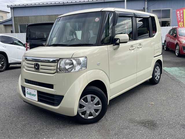 ホンダ Ｎ ＢＯＸ G Lパッケージ 埼玉県 2012(平24)年 5.1万km ヒダマリアイボリーパール 純正メモリーナビゲーション(VXM-128V)/AM/FM/CD/DVD/SD/ワンセグテレビ/バックカメラ/ETC/左側パワスライドドア/革調シートカバー/ドアバイザー/ＡＢＳ/横滑り防止装置/スペアキー１ヶ/保証書/取扱説明書