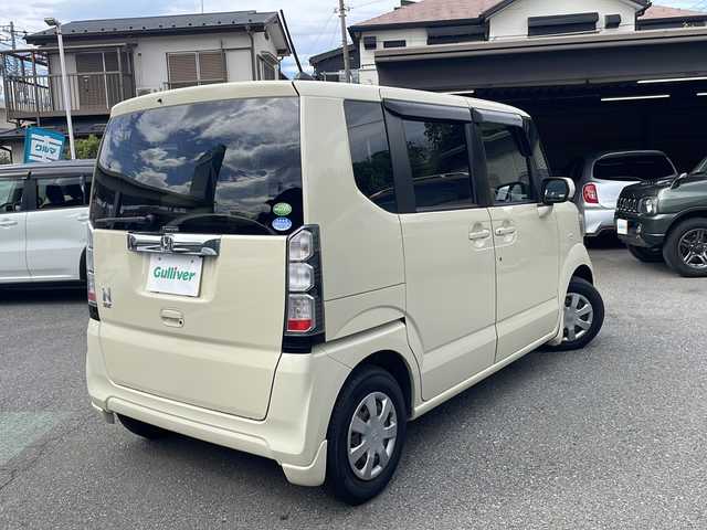 ホンダ Ｎ ＢＯＸ G Lパッケージ 埼玉県 2012(平24)年 5.1万km ヒダマリアイボリーパール 純正メモリーナビゲーション(VXM-128V)/AM/FM/CD/DVD/SD/ワンセグテレビ/バックカメラ/ETC/左側パワスライドドア/革調シートカバー/ドアバイザー/ＡＢＳ/横滑り防止装置/スペアキー１ヶ/保証書/取扱説明書