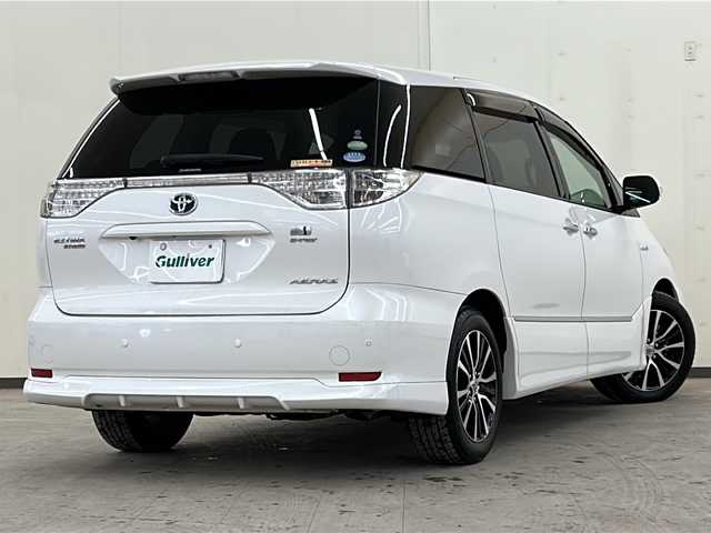 トヨタ エスティマ ハイブリッド アエラス 道央・札幌 2013(平25)年 7.1万km ホワイトパールクリスタルシャイン /ワンオーナー//４WD//純正メモリナビ//バックカメラ//クルーズコントロール//ETC//HIDヘッドライト//ウインカーミラー//純正ドライブレコーダー（前方録画）//スマートキー×２//両側パワースライドドア//運転席パワーシート//コーナーセンサー