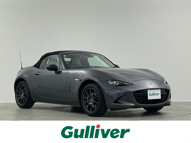 マツダ ロードスター S レザーパッケージ 埼玉県 2021(令3)年 1.4万km マシーングレープレミアムM ホワイトレザー　ＲＡＹＳ１６インチアルミホイール　純正ナビ　クルコン　衝突軽減　ＢＴ　ＣＤ　ＤＶＤ　バックカメラ　ブレンボキャリバー　レーンアシスト　オートハイビーム　ＥＴＣ　両席シートヒーター