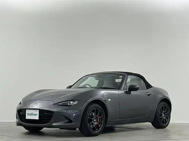 マツダ ロードスター S レザーパッケージ 埼玉県 2021(令3)年 1.4万km マシーングレープレミアムM ホワイトレザー　ＲＡＹＳ１６インチアルミホイール　純正ナビ　クルコン　衝突軽減　ＢＴ　ＣＤ　ＤＶＤ　バックカメラ　ブレンボキャリバー　レーンアシスト　オートハイビーム　ＥＴＣ　両席シートヒーター