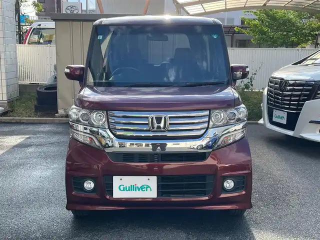 ホンダ Ｎ ＢＯＸ カスタム G Lパッケージ 東京都 2013(平25)年 2.2万km プレミアムディープロッソパール ワンオーナー/カロッツエリアSDナビTV/バックカメラ/両側パワースライドドア/ステアリングスイッチ/プッシュエンジンスイッチ/ブラックエアコンパネル/ピアノブラック調インパネ加飾/横滑り防止/オートライト/電動格納ウィンカーミラー/ETC/スペアキー/保証書＆取扱説明書