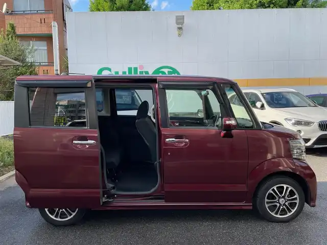 ホンダ Ｎ ＢＯＸ カスタム G Lパッケージ 東京都 2013(平25)年 2.2万km プレミアムディープロッソパール ワンオーナー/カロッツエリアSDナビTV/バックカメラ/両側パワースライドドア/ステアリングスイッチ/プッシュエンジンスイッチ/ブラックエアコンパネル/ピアノブラック調インパネ加飾/横滑り防止/オートライト/電動格納ウィンカーミラー/ETC/スペアキー/保証書＆取扱説明書