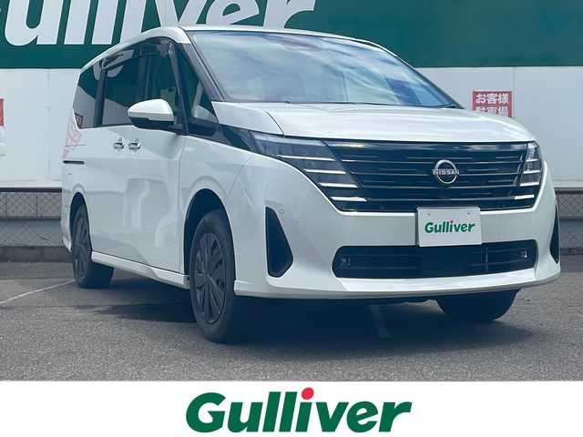 日産 セレナ X 福島県 2023(令5)年 1.8万km プリズムホワイト ４ＷＤ/社外メモリナビ＆フルセグＴｖ/（ＤＶＤ＆ＢＴ＆ＣＤ）/アラウンドビューカメラ/衝突軽減ブレーキ/プロパイロット/レーンキープアシスト/ＥＴＣ/シートヒーター/ドライブレコーダー/デジタルインナーミラー/オートライト/ＬＥＤライト/オートハイビーム/フォグランプ/ウィンカーミラー/電動格納ミラー/スマートキー/プッシュスタート/Ｗ＋サイド＋カーテンエアバッグ/横滑り防止装置/ＡＢＳ/ドアバイザー/純正フロアマット/新車保証書/取扱説明書