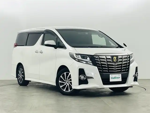 トヨタ アルファード S Aパッケージ タイプブラック 福島県 2017(平29)年 12.2万km ホワイトパールクリスタルシャイン プリクラッシュセーフティ/レーダークルーズコントロール/純正ナビ/・型番：NSZT-Y66T/・フルセグTV/BT/CD/DVD/・バックカメラ/・ETC/・前後ドライブレコーダー/両側パワースライドドア/パワーバックドア/電子パーキング/・オートホールド/コンビステアリング/・ステアリングスイッチ/ハーフレザーシート/・オットマン/プッシュスタート/・スマートキー/LEDライト/・オートライト/・フォグライト/純正フロアマット/ドアバイザー/ワンオーナー/取扱説明書/保証書
