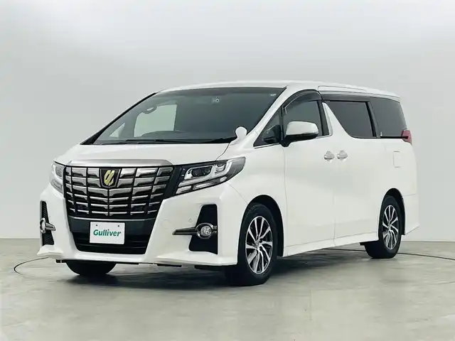 トヨタ アルファード S Aパッケージ タイプブラック 福島県 2017(平29)年 12.2万km ホワイトパールクリスタルシャイン プリクラッシュセーフティ/レーダークルーズコントロール/純正ナビ/・型番：NSZT-Y66T/・フルセグTV/BT/CD/DVD/・バックカメラ/・ETC/・前後ドライブレコーダー/両側パワースライドドア/パワーバックドア/電子パーキング/・オートホールド/コンビステアリング/・ステアリングスイッチ/ハーフレザーシート/・オットマン/プッシュスタート/・スマートキー/LEDライト/・オートライト/・フォグライト/純正フロアマット/ドアバイザー/ワンオーナー/取扱説明書/保証書