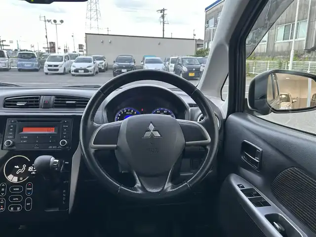 三菱 ｅＫカスタム T 愛知県 2014(平26)年 8.6万km クールシルバーメタリック 社外オーディオ/バックカメラ/AUX/ウィンカーミラー/ドアバイザー/プッシュスタート/ETC/レザーステアリング