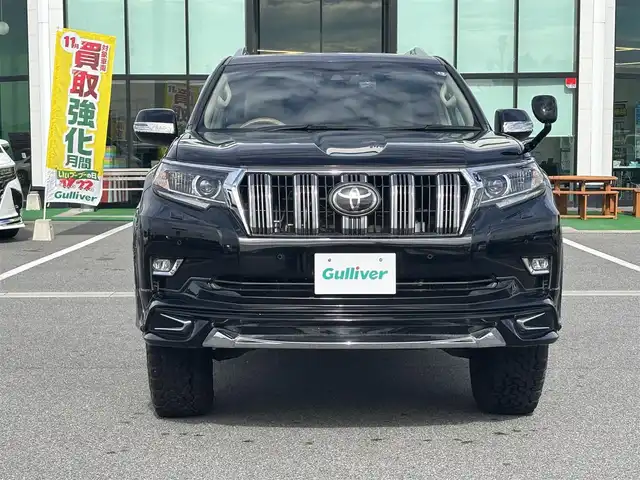 トヨタ ランドクルーザー プラド TX Lパッケージ 奈良県 2020(令2)年 2.1万km ブラック WALDエアロ/サンルーフ/carrozzeria9インチナビ（AVIC-RQ903）/（フルセグ／ＢＴ／ＣＤ／ＤＶＤ）/ALPINEヘッドレストモニター/ベージュレザーシート/レーダークルーズコントロール/バックカメラ/前後コーナーセンサー/プリクラッシュセーフティ/レーンキープアシスト/前席パワーシート/前席シートヒーター／エアーシート/前後ドライブレコーダー（CS-91FH）/ヘッドライトウォッシャー/ETC/ブロックタイヤ/NITROPOWER17インチAW/保証書/取り扱い説明書/スペアキーX1