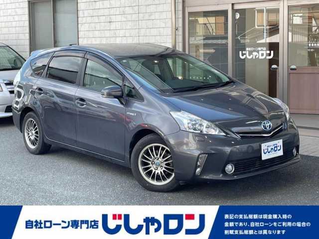 トヨタ プリウス α G 埼玉県 2012(平24)年 7万km グレーメタリック (株)IDOMが運営する【じしゃロン豊川店】の自社ローン専用車両になります。こちらは現金またはオートローンご利用時の価格です。自社ローンご希望の方は別途その旨お申付け下さい/ 純正メモリナビ/　◯ CD再生機能/　◯ BT対応/　◯ ワンセグTV/ ETC/ バックカメラ/ 革巻ステアリング/ ステアリングスイッチ/ クルーズコントロール/ ウインカーミラー/ オートライト/ ドアバイザー/ 純正フロアマット