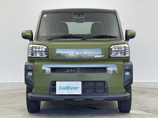 ダイハツ タフト G 新潟県 2022(令4)年 5.5万km フォレストカーキメタリック 社外メモリナビ/(BT/CD/DVD/FM/AM)/バックカメラ/スマートアシスト/コーナーセンサー/ガラスルーフ/ETC/D/N席シートヒーター/ブレーキホールド/オートハイビーム/ステアリングリモコン/アイドリングストップ/スマートキー/プッシュスタート/純正アルミホイール/取扱説明書