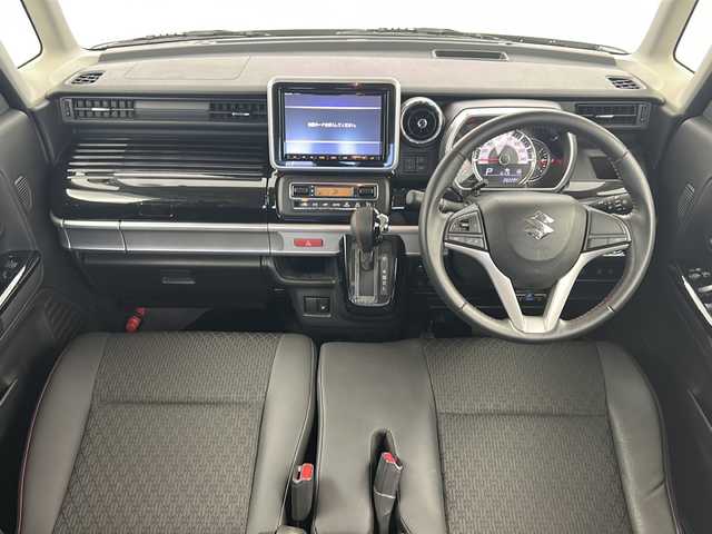 スズキ スペーシア カスタム HYBRID XS 宮城県 2019(平31)年 2.9万km ピュアホワイトパール/ブラック2トーン 禁煙車/両側パワースライドドア/運転席シートヒーター/ヘッドアップディスプレイ/スズキセーフティーサポート/・デュアルセンサーブレーキサポート/・パーキングソナー/・車線逸脱警報/・オートマチックハイビーム/・横滑り防止機能/純正8インチナビ/・BT.CD.DVD.SD/全周囲カメラ/フルセグテレビ/ETC/前方ドライブレコーダー/プッシュスタート/スマートキー/革巻きステアリング/ステアリングスイッチ/ハーフレザーシート/純正フロアマット/ロールサンシェード/シートバックテーブル/純正ドアバイザー/LEDヘッドライト/LEDフォグランプ/純正15インチアルミホイール/アイドリングストップ/コーナーセンサー