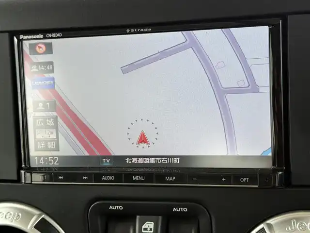 クライスラー・ジープ ジープ ラングラー アンリミテッド サハラ 道南・函館 2018(平30)年 4.7万km 黒 社外ＳＤナビ/フルセグＴＶ/夏冬タイヤ/横滑り防止装置/クルーズコントロール/ETC/リモコンキー/ダウンヒルコントロールアシスト/ドライブレコーダー/ワンオーナー