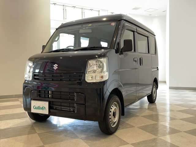 スズキ エブリイ PC 福井県 2019(平31)年 2.8万km ブルーイッシュブラックパール3 ４WD/盗難防止装置/オーバーヘッドシェルフ/ヘッドライトレベライザー/純正ドアバイザー/純正フロアマット/前席ぱわウィンドウ/リモコンキー/スペアキー